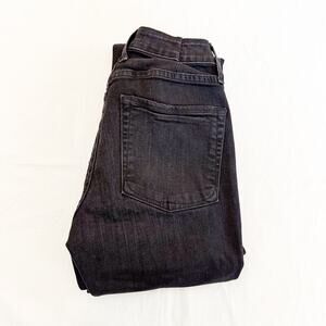Good American Straight Ankle Lace Detail Black010 Denim Jeans Size 2 / 26
